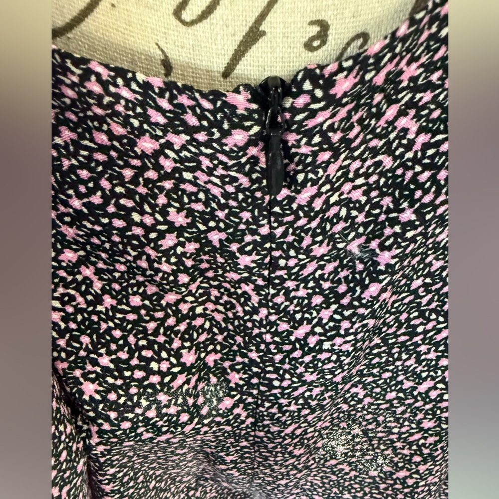 Zara Floral Skort Dress 80s Style Padded Shoulders with Built in Shorts size S - Picture 8 of 13